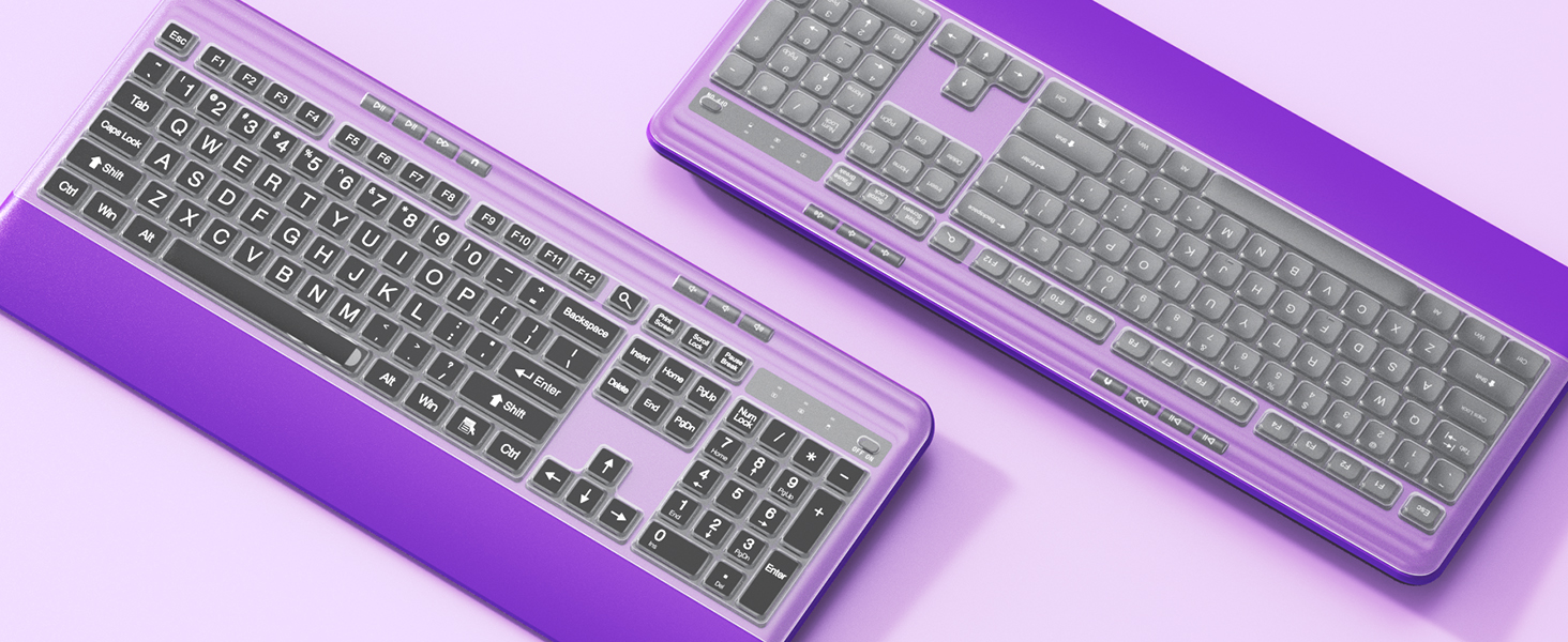 purple keyboard with cover 
