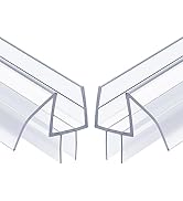 AmazerBath Frameless Shower Door Bottom Seal 39 inch (Set of 2) - Clear, Suitable for 3/8 Inch Gl...
