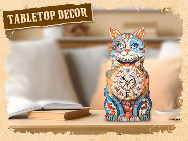 3d puzzle cat clock