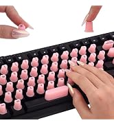 70 Pcs RaisedTip Keyboard Stickers for Long Nails with Letters: Adhesive Typing Bubbles for Women...