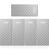 Diamond Sharpening Stone, 5 Pcs Knife Sharpening Stone with Extra Fine/Coarse Plate and Non-slip ...