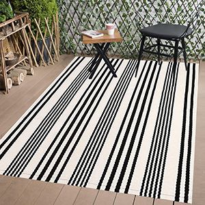 Black and white patio