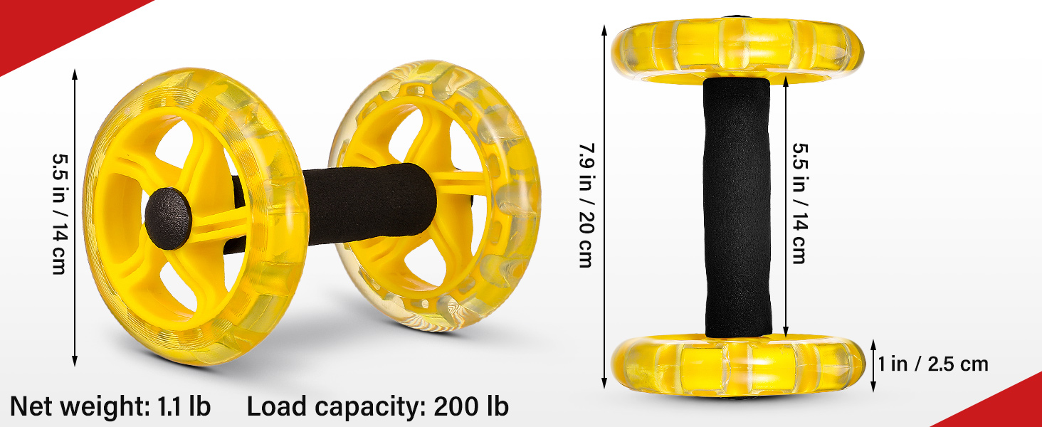Dimensions: Approximately 14x14x20cm fitness roller