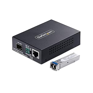 Gigabit Ethernet Copper-to-Fiber Media Converter, SM LC, 20km