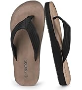 riemot Mens Flip-Flops Classical Thongs Sandals Lightweight 3 Point Flip Flop Comfort Slippers Fo...