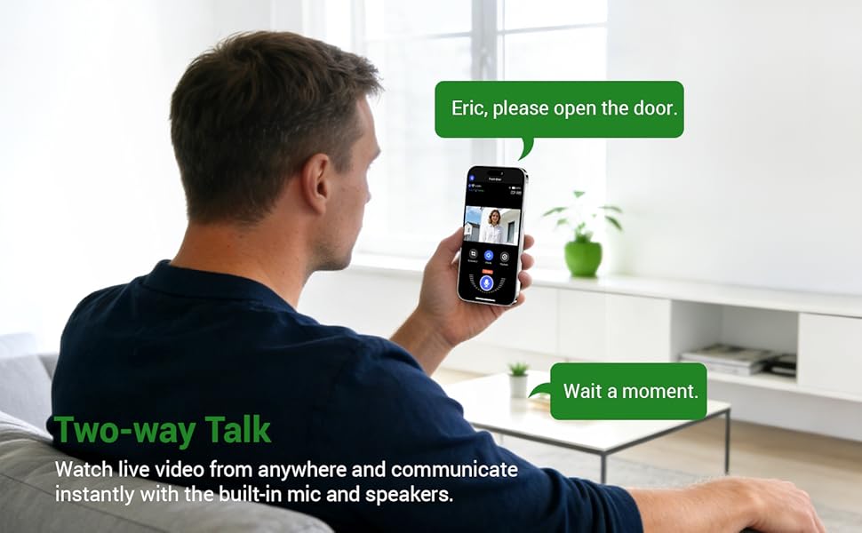 Two-way Talk wireless doorbell camera
