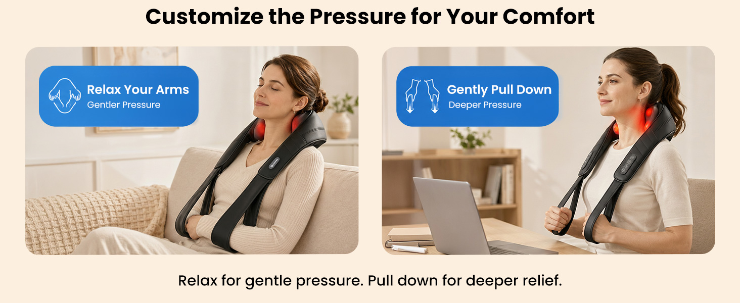 Gentle or deep, you control the fit