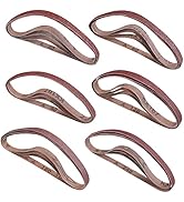 WORKPRO 24 Pack 1/2 x 18 Inch Sanding Belts, Aluminum Oxide Abrasive Belts, 4 Each of 40/60/80/12...