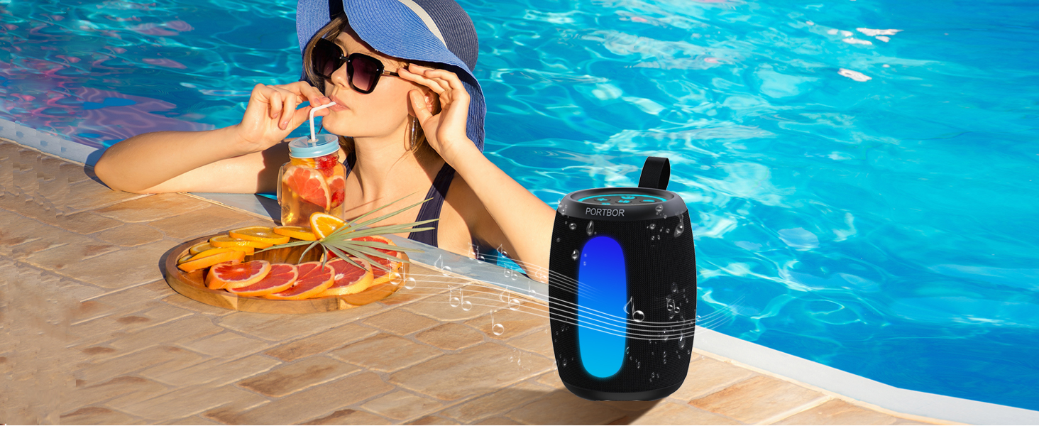 Small outdoor bluetooth speaker,waterproof,sandproof,dustproof,great for beach,camping,poolside etc