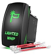 Nilight Lighted Whip Rocker Switch Led Light Bar Switch 5Pin Laser On Off SPST switches 20A/12V 1...