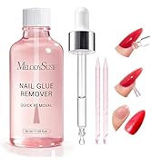 MelodySusie 50ML Nail Glue Remover for Press on Nails, Acetone Free Nail Polish Remover Multi-Fun...