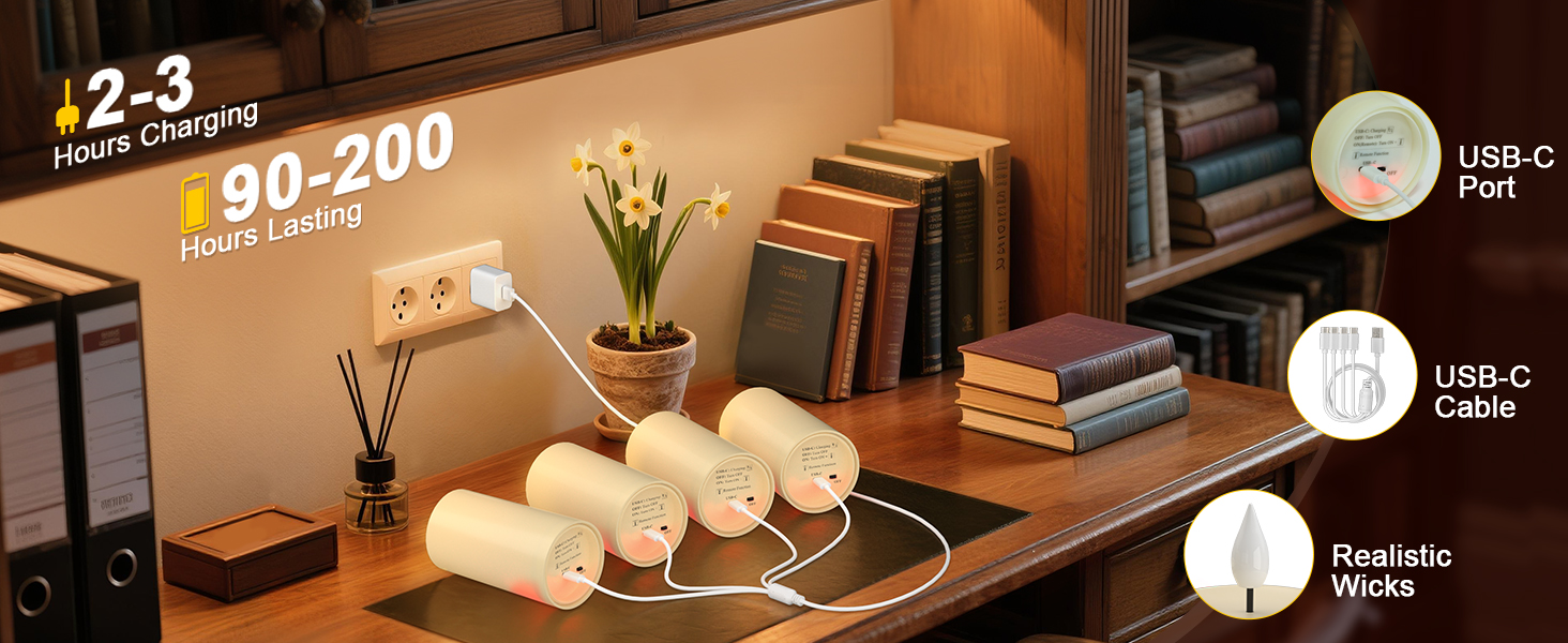 battery operated candles with remote timer