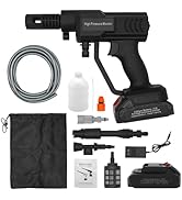 DERASL Cordless Pressure Washer, Battery Powered Pressure Washer with 5M Hose, Adjustable Spray N...