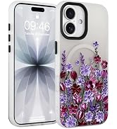 Fsoole Magnetic for iPhone 17 Case [Compatible with MagSafe] Pretty Gradient Oil Painting Flower ...