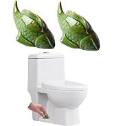 WANSHUNLMI Ceramic Fish Toilet Floor Bolt Caps, 2 Pcs Toilet Bolt Caps Cute Fish Bathroom Decor, ...