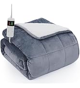 Homemate Heated Weighted Blanket - 50"x60" 10lbs Electric Blanket Fast Heating Heavy Throw Blanke...