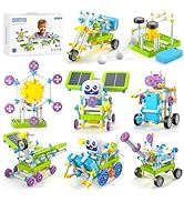 RISUNTOY Solar Power Kits, 36+ Model STEM Robot Building Toys for Kids 4-12, 434 Pcs with Solar/G...