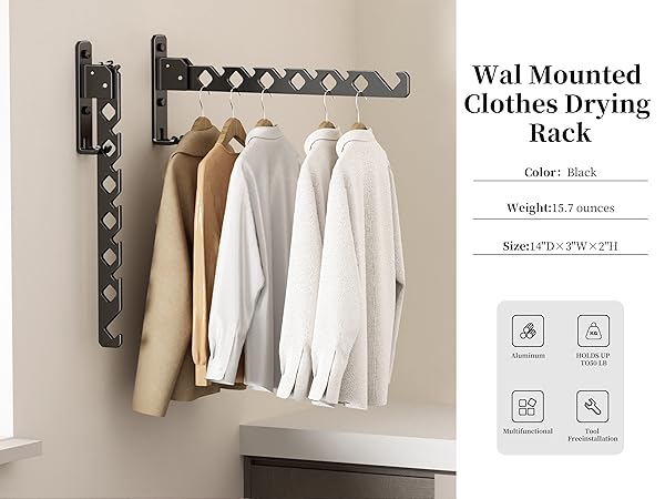 wall mount clothes hanger