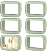 YOPCDJ 6PCS Clear Toiletry Bag,TSA Approved Travel Pouch with Zipper for Cosmetics and Toiletries...