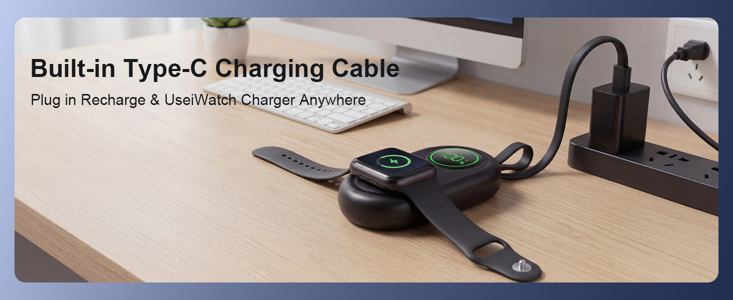 Built-in Type-C Charging Cable