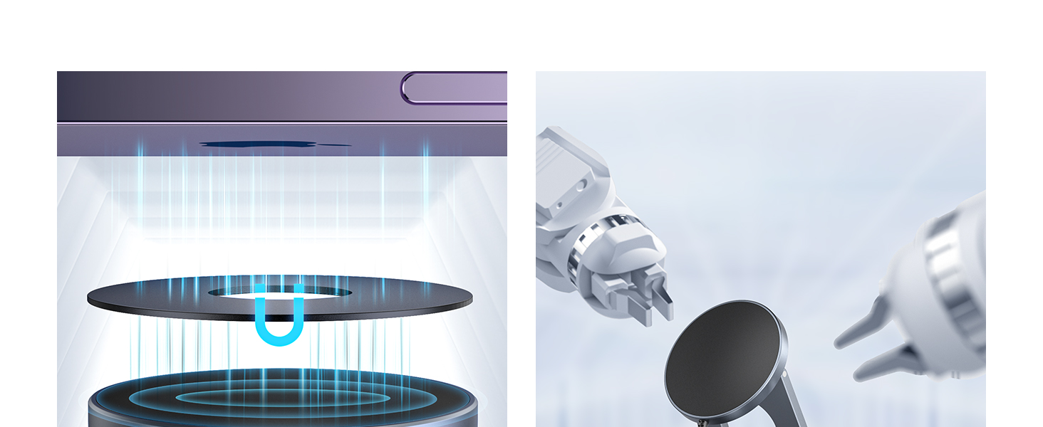 JSAUX Magnetic Wireless Charger Stand Compatible with MagSafe Charger