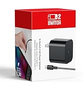 Switch 2 Charger with 3.3FT/1M USB-C Cable Cord - 60W AC Power Adapter, Support 4K TV Dock &amp; PD 3...
