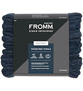 Fromm Softees Microfiber Salon Hair Towels for Hairstylists, Barbers, Spa, Gym in Navy, 16" by 29...