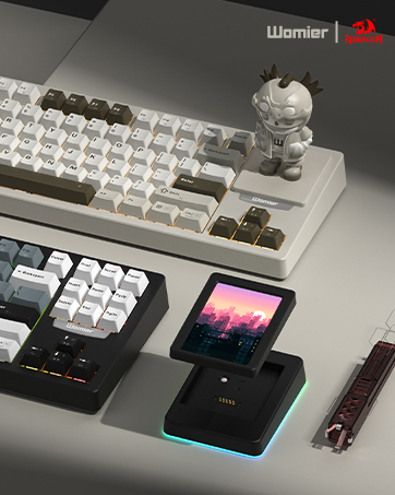 Womier Starry Sky Translucent Crystal Keycaps, Jelly Clear Keycaps-White