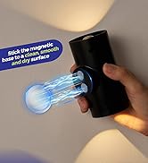 Rechargeable Wall Lights with Remote Set of 2, Wireless Adhesive Wall Light, Magnetic Sc...