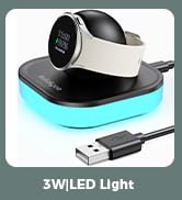 Charger Stand for Samsung Galaxy Watch Charger, Magnetic Nightstand Mode Charging Stand with Ligh...