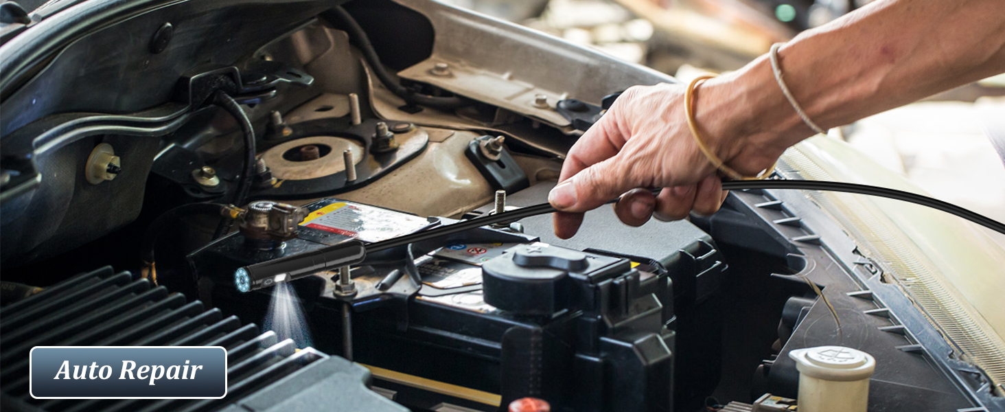 Inspecting a Car Engine with an Endoscope