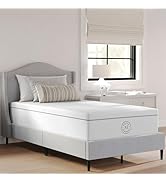 Martha Stewart SleepComplete Twin Mattress in a Box, Firm Pocket Spring and Foam Hybrid Mattress,...