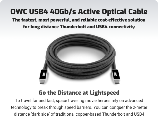 USB4 THUNDERBOLT 3 4 OPTICAL CABLE HIGH SPEED HIGH RES RESOLUTION 8K DURABLE BRAIDED LONG 40GB/S