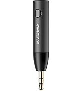 Text reads 'MAXEDAYAK' on black cylindrical audio adapter with 3.5mm headphone jack connector.