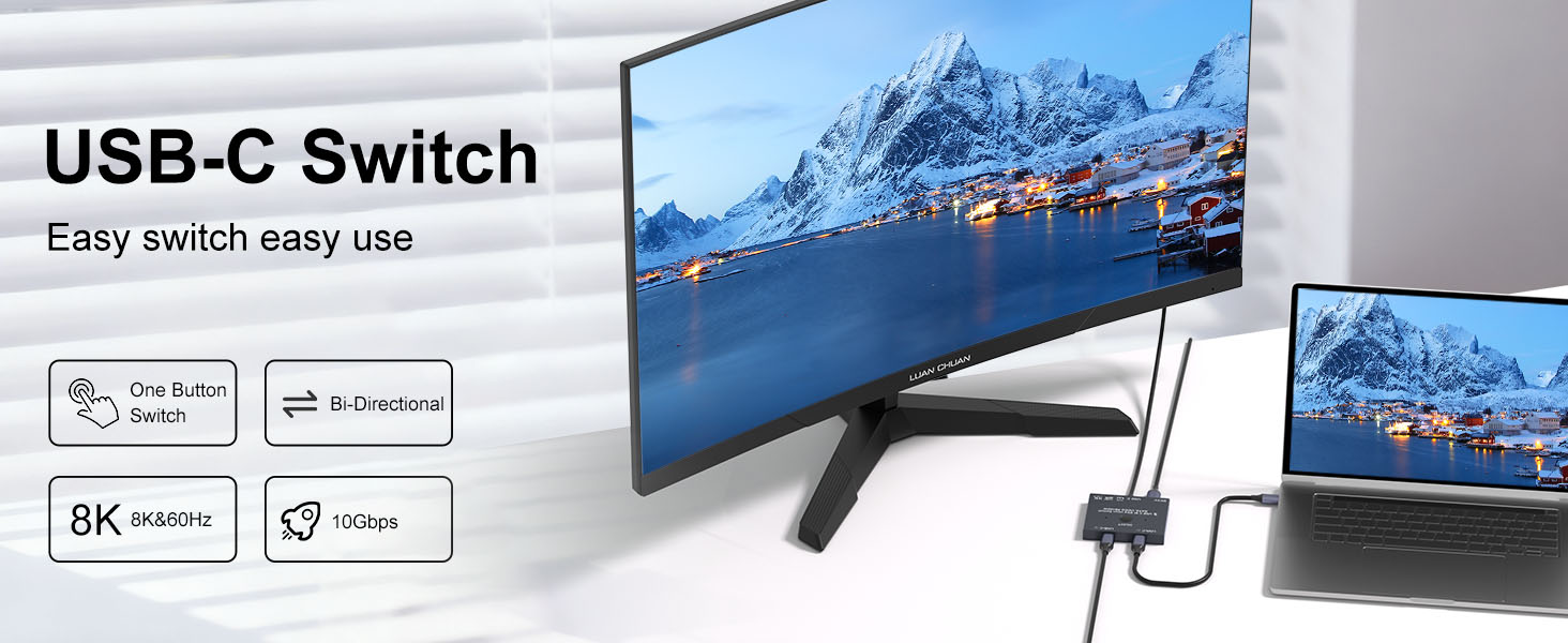 usb c splitter 2 in 1 out