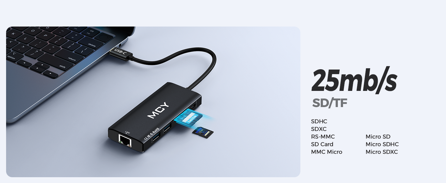 sd/tf card reader usb c dock