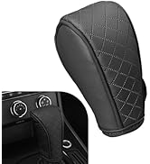 Diamall Car Leather Gear Shift Cover, Anti-Slip Breathable Shift Knob Cover, Waterproof Auto Konb...