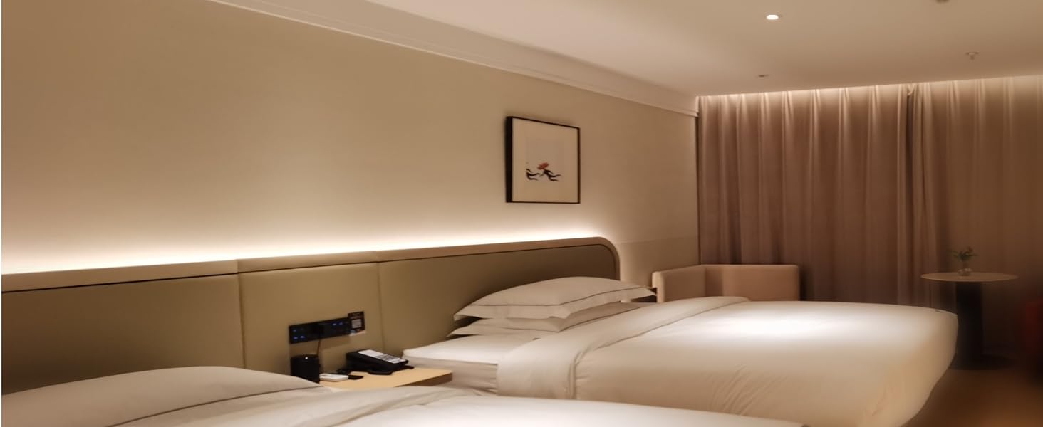 24v dc 3500K 2835 LED Strip Light for Hotel Rooms with even light distribution, no spots, no glare