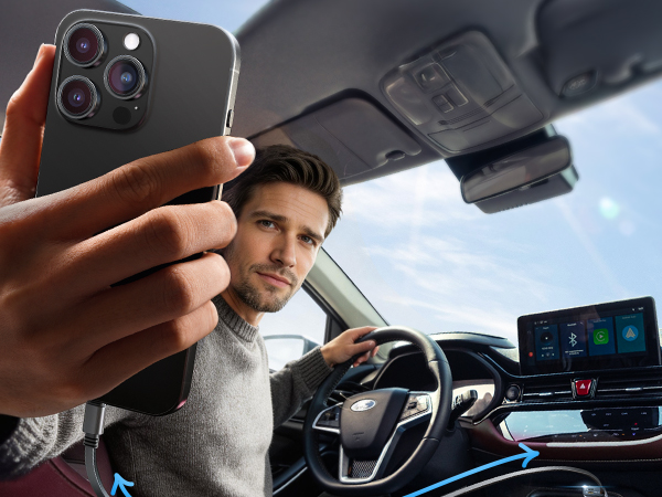 Retractable car charger usb c