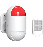 Motion Sensor Alarm, PIR Indoor Motion Detector with Siren, 125dB Motion Detector with Remote Con...