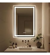 BALUXCA 24x32'' LED Bathroom Mirror with Anti-Fog &amp; Shatterproof Glass - Front/Backlit Vanity Mir...