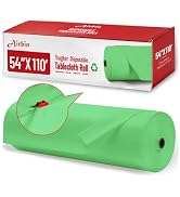 Plastic Table Cloth, 110 Ft X 54 in Plastic Table Cloth Disposable Sage Green Tablecloth Premium ...
