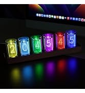 Tikonir Nixie Tube Clock, Desk Digital Clocks with 7 Modes Display, Glow Tube Clocks with Digital...