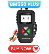 KINGBOLEN BM550 Plus 6V-24V 100-2000 CCA Car Battery Tester, Voltage Waveform Analyzer for Cars T...