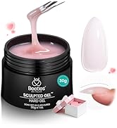 Beetles Builder Gel,1 oz Nude Pink Sculpted Gel,High Hardness for Nail Extension,Broken,Protectio...