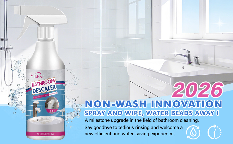 2026 New Multipurpose Bathroom Descaler Foam Cleaner 300ML
