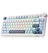 Aula Wireless Mechanical Keyboard, 75% Hot Swappable Custom Gaming Keyboard, RGB Backlit Creamy K...