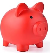 Piggy Bank, Unbreakable Plastic Money Bank, Coin Bank for Girls and Boys, Medium Size Piggy Banks...