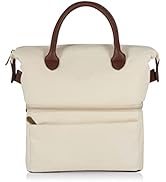 Modern canvas lunch tote with durable handles and water resistant fabric for daily commuting.