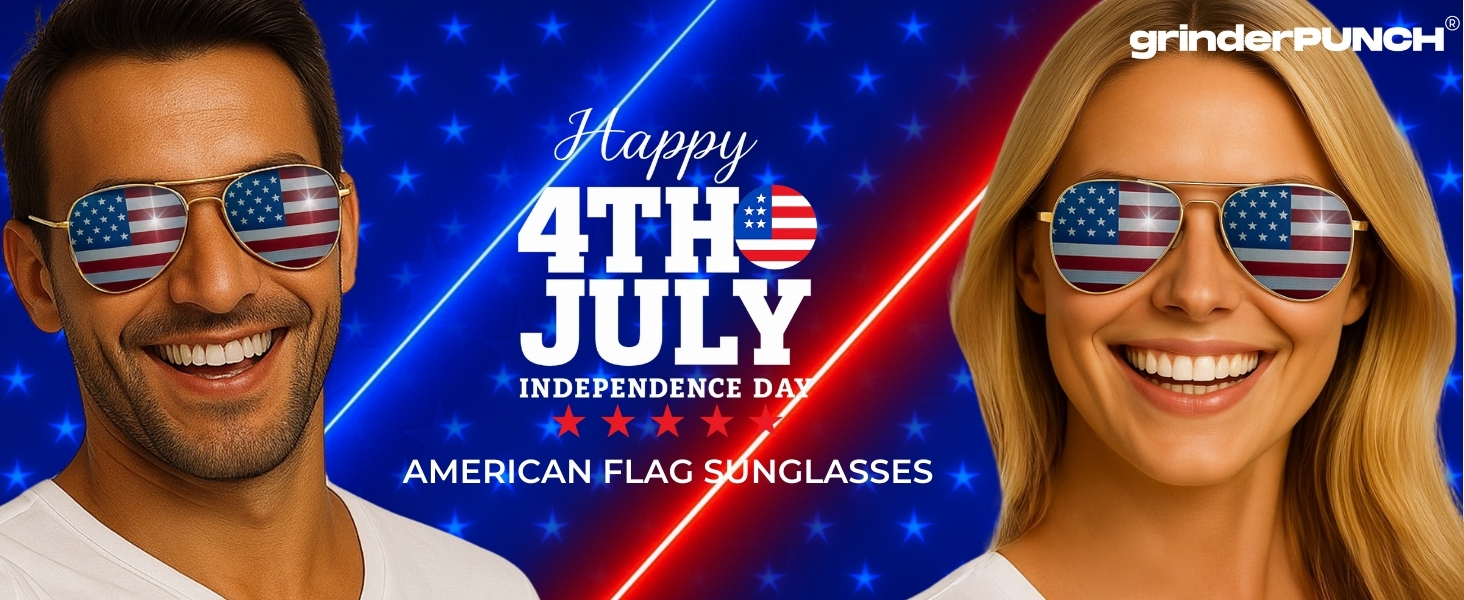  Bulk USA American Flag Aviator Sunglasses